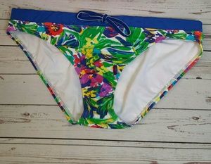 Lands' End Mid Waist Bikini Swim Bottom
